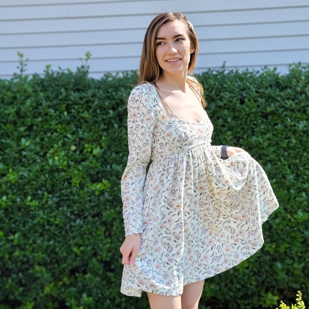 Free People Corduroy Sweetheart Neck Dress